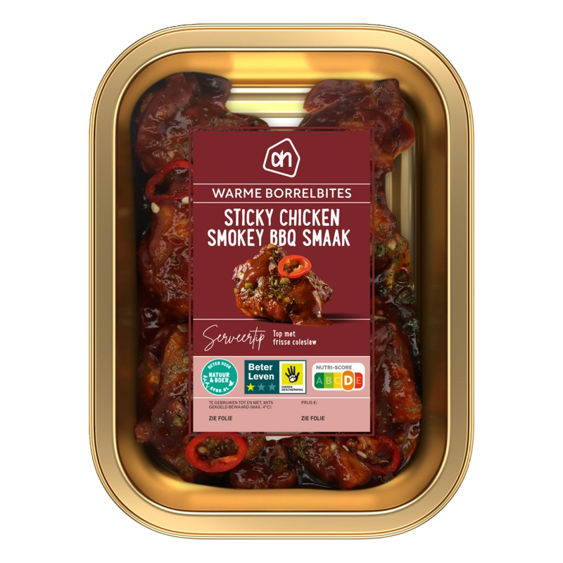 Sticky chicken smokey BBQ smaak