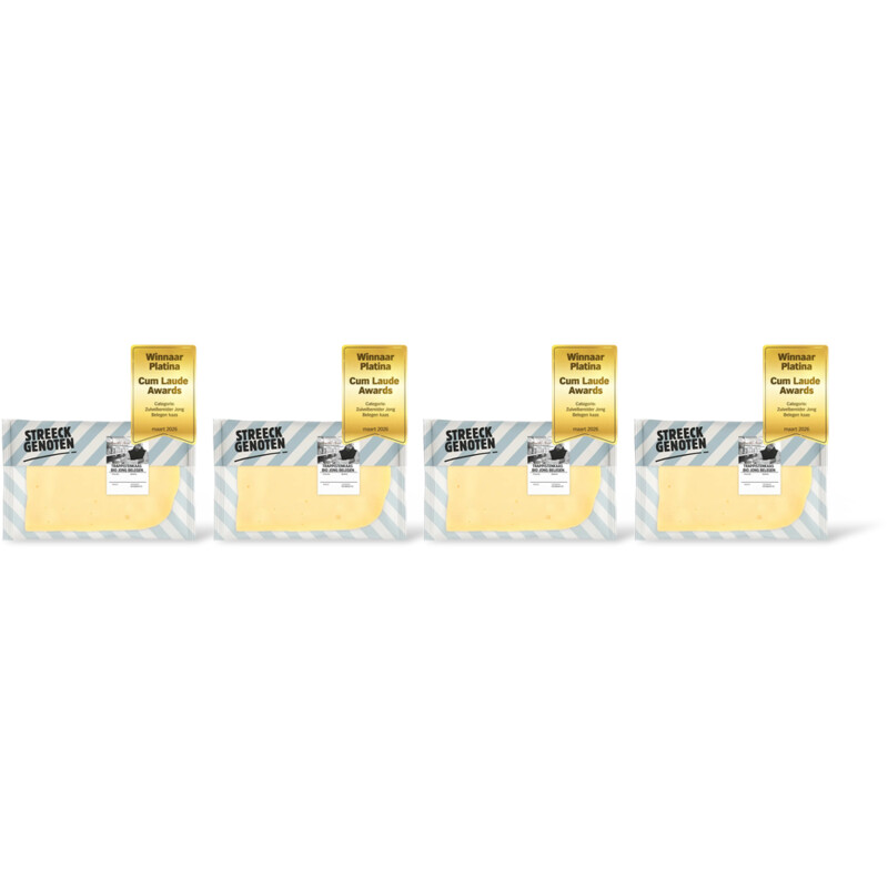 Streeckgenoten Trappistenkaas bio jong belegen 4-pack