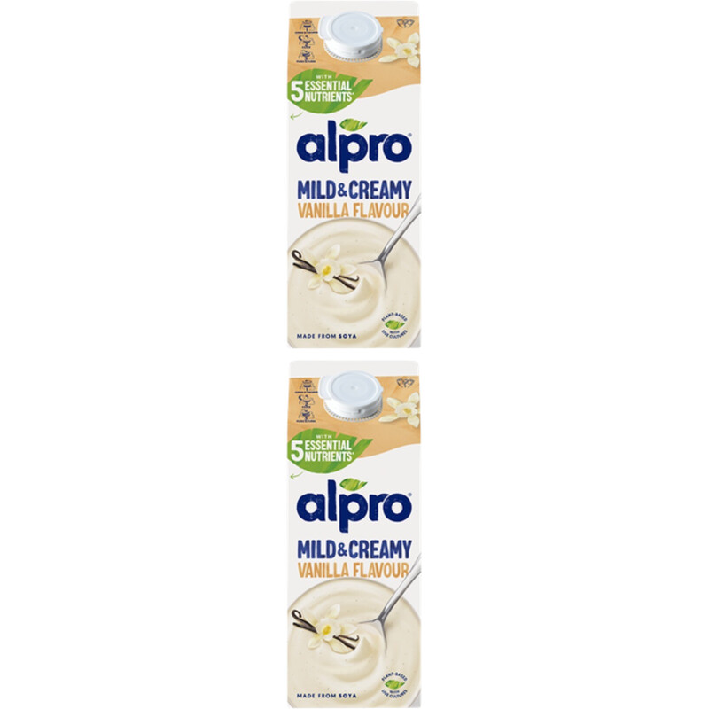 Een afbeelding van Alpro Mild & creamy vanille smaak 2-pack