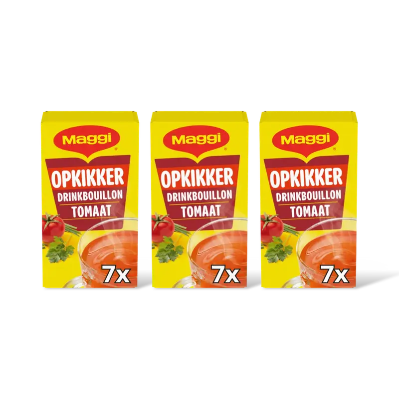 Maggi Opkikker drinkbouillon tomaat 3-pack