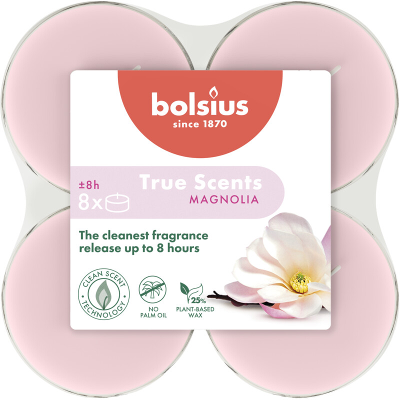 Een afbeelding van Bolsius Geurktheelicht maxi true scents magnolia