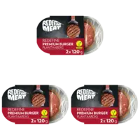 Redefine Meat Premium burgers 3-pack
