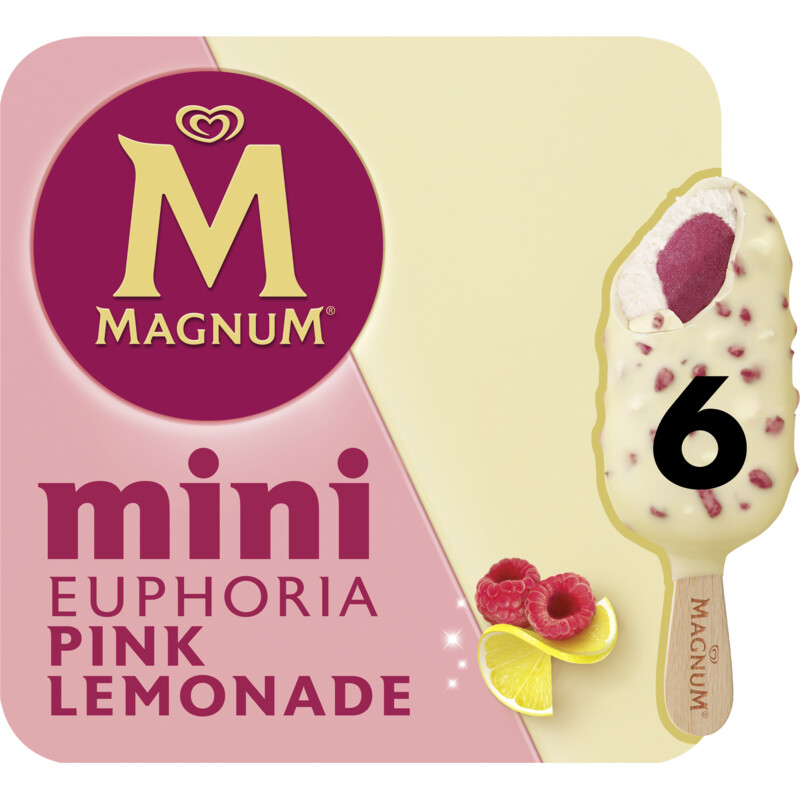 Een afbeelding van Magnum Mini euphoria pink lemonade
