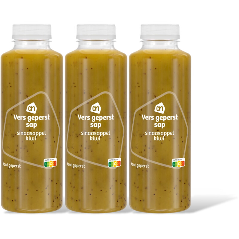 AH Vers geperst sap sinaasappel kiwi 3-pack