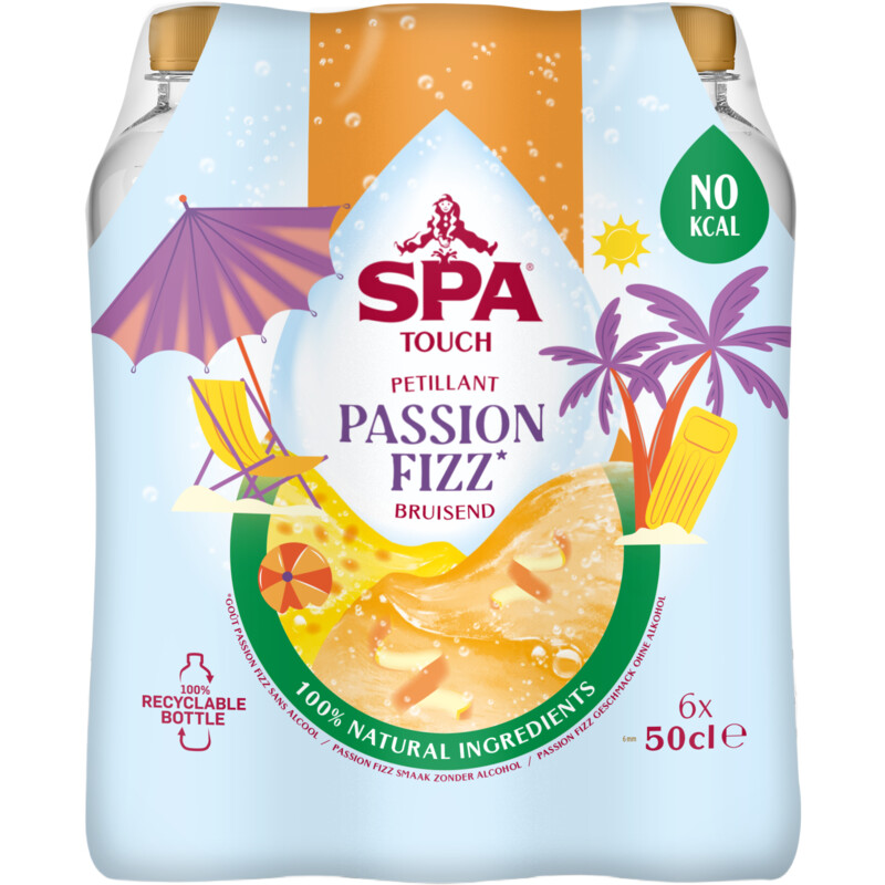 Een afbeelding van Spa Touch passion fizz bruisend 6-pack