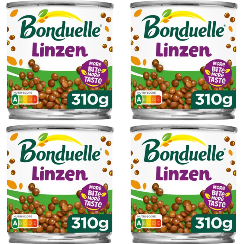 Een afbeelding van Bonduelle Linzen 4-pack