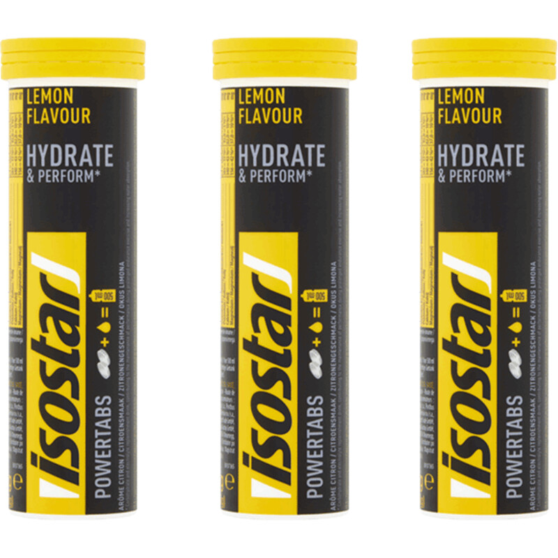 Een afbeelding van Isostar powertabs Lemon 3-pack