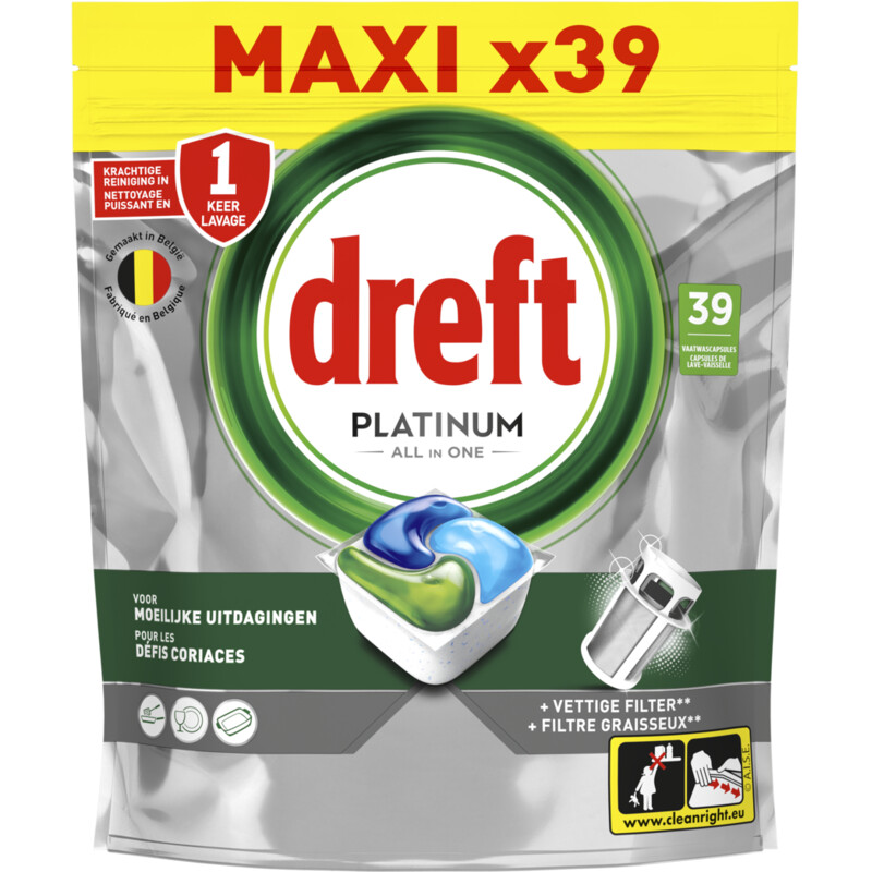 Dreft Platinum vaatwascapsules regular
