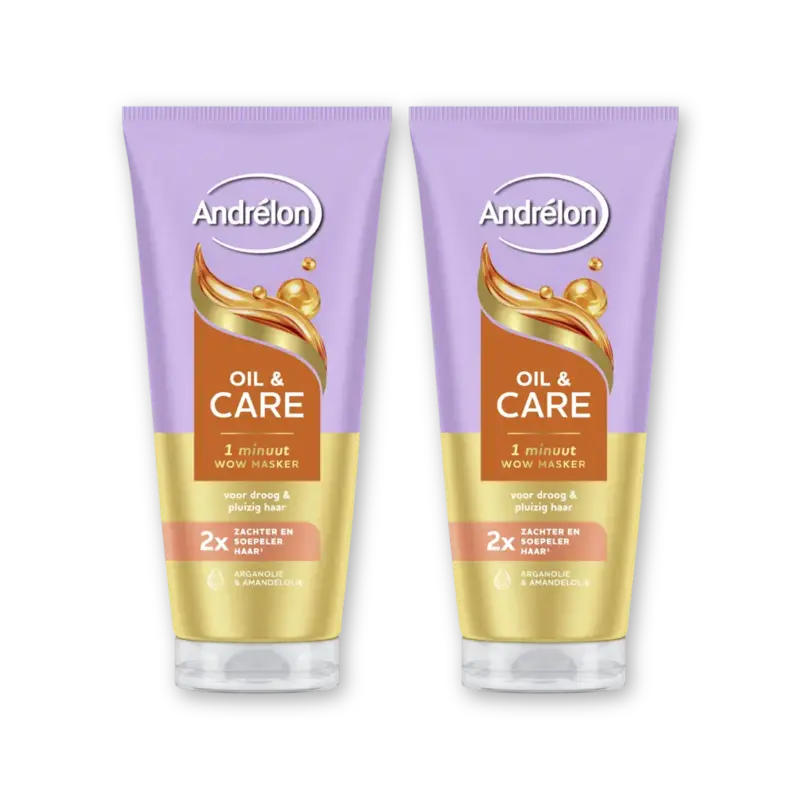 Andrélon Oil & care 1 minuut wow masker 2-pack