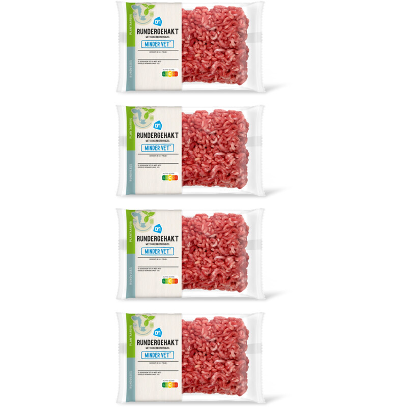 AH Rundergehakt minder vet 4 pack