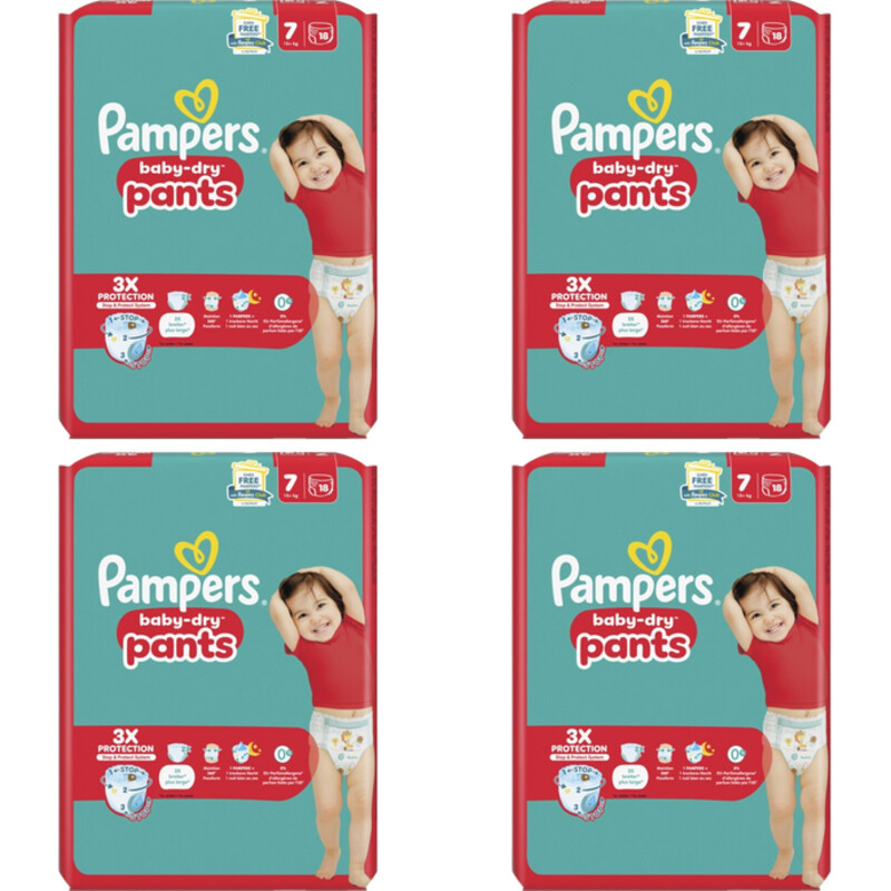 Baby dry pants luierbroek maat 7 4-pack