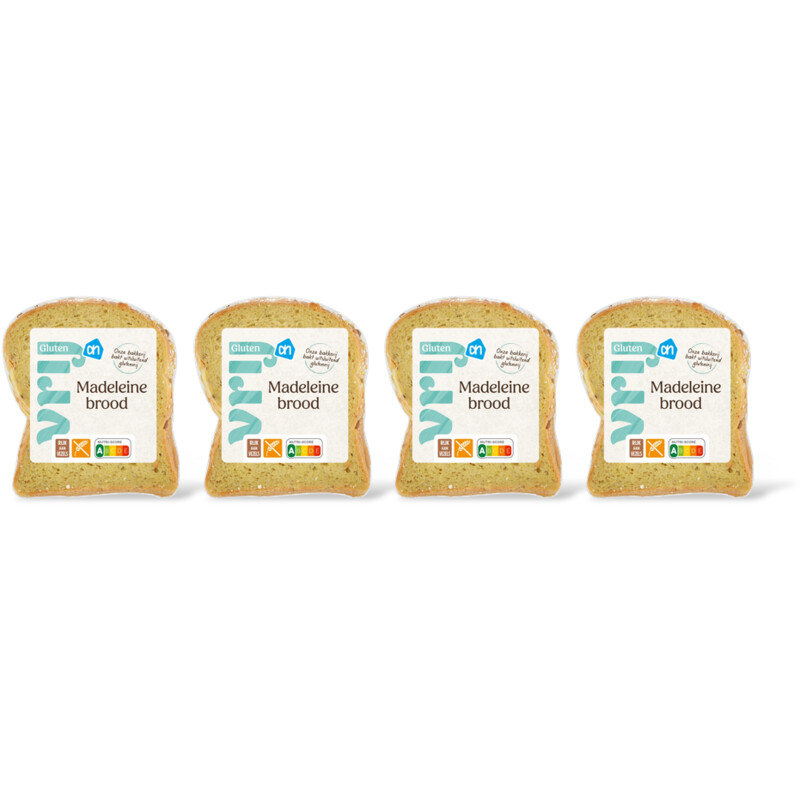 AH Glutenvrij Madeleine brood half 4-pack