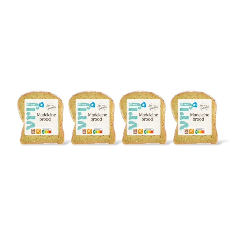 AH Glutenvrij Madeleine brood half 4-pack