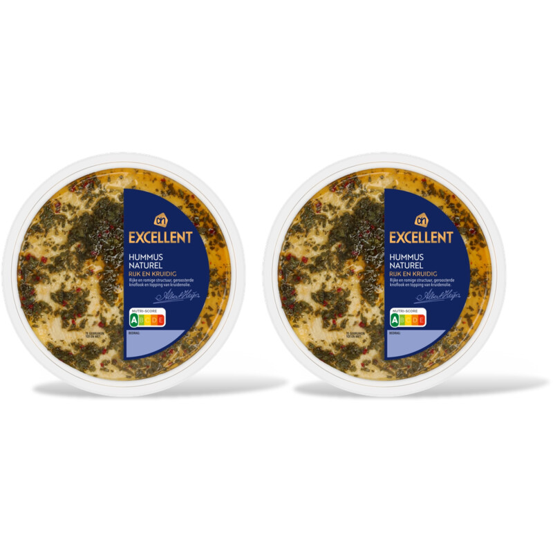 AH Excellent Hummus naturel geroosterde knoflo 2-pck