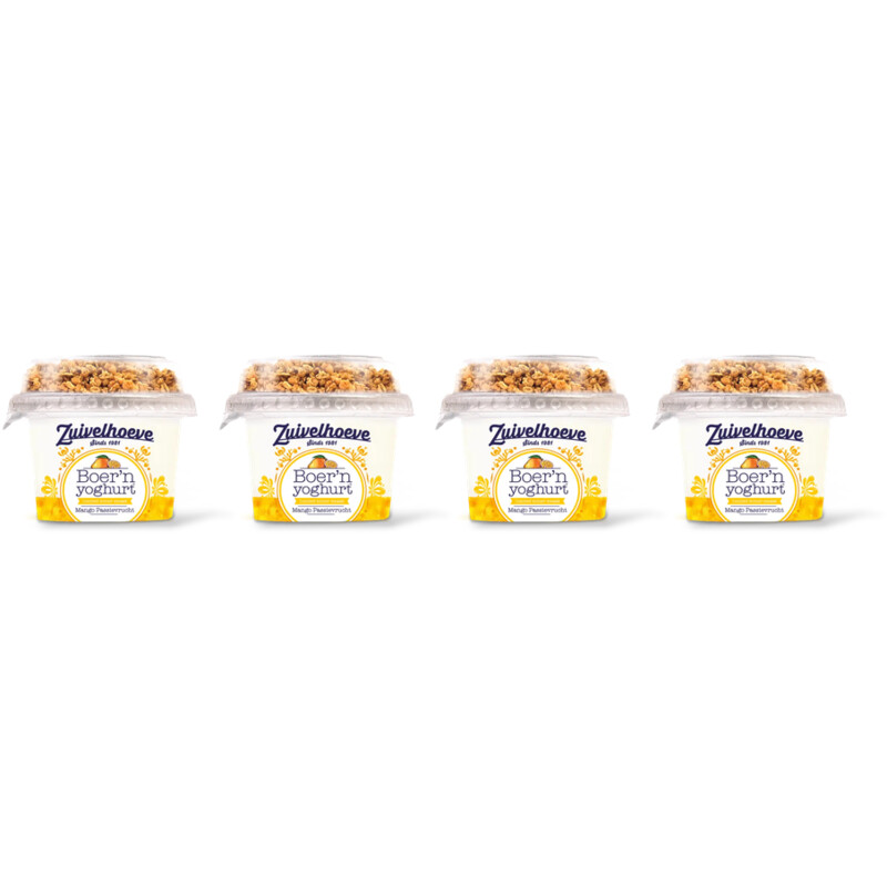 Zuivelhoeve Boer'n yoghurt mango-passie muesli 4-pck