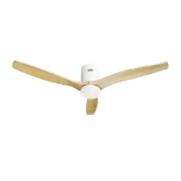 Hombli Smart ceiling fan & light - white/wood
