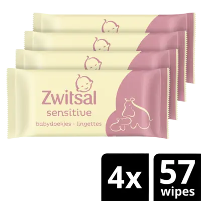pdp-image-Zwitsal Baby sensitive billendoekjes 4-pack