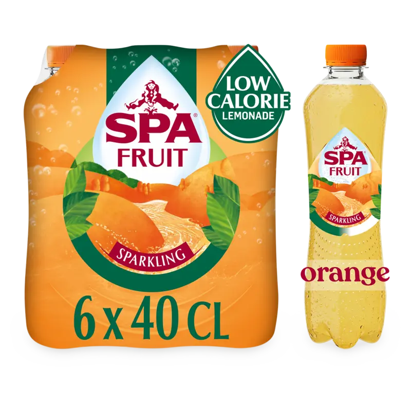 Spa Fruit orange bruisend 6-pack