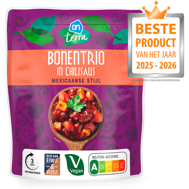Een afbeelding van AH Terra Bonentrio chilisaus