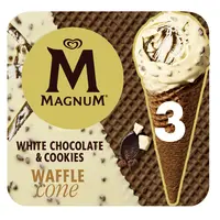 Magnum White chocolate & cookies waffle cone