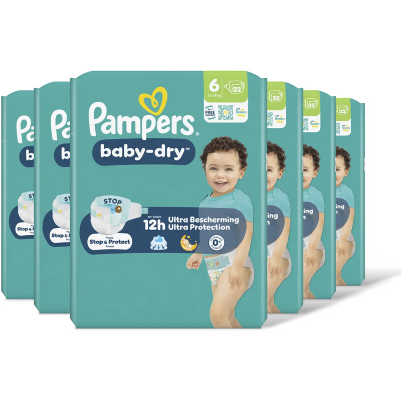 Pampers Baby-dry luiers maat 6 6-pack