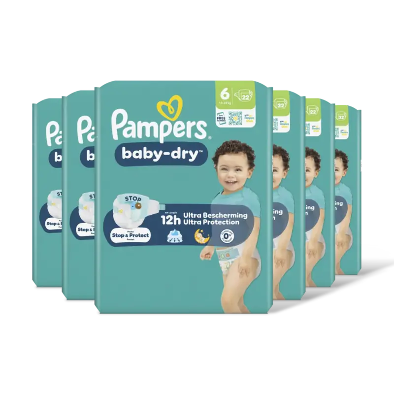 Baby-dry luiers maat 6 6-pack