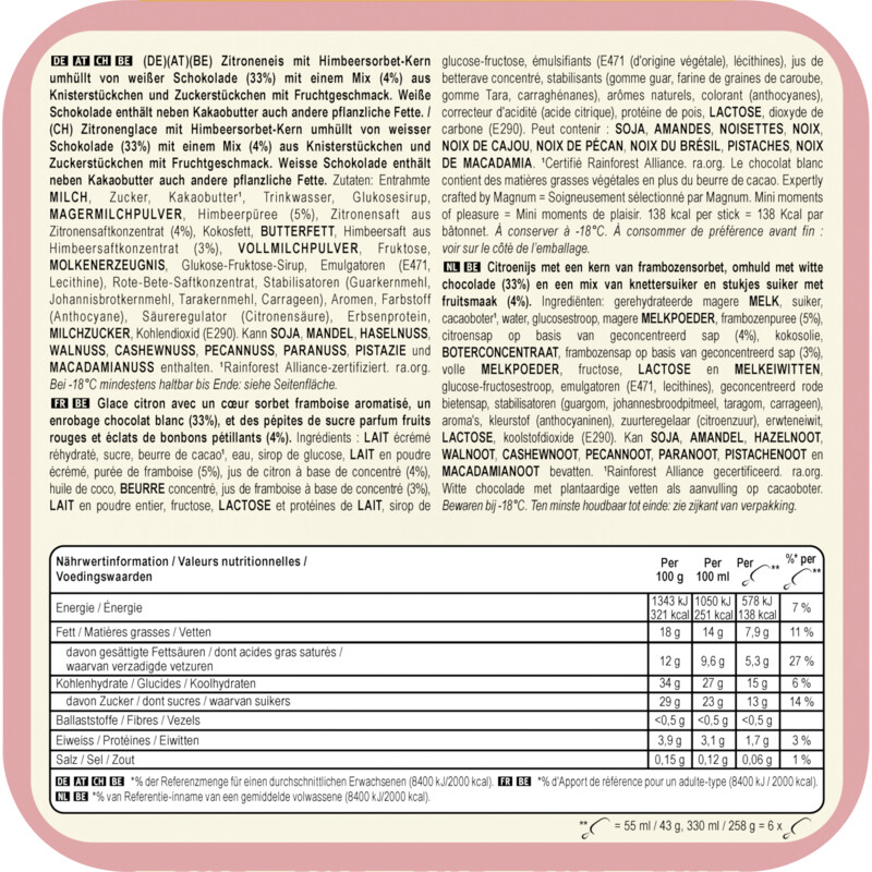 Een afbeelding van Magnum Mini euphoria pink lemonade