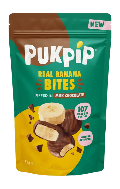 Real banana bites milk chocolate