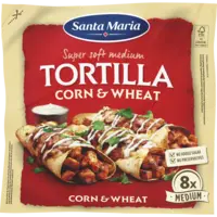 Santa Maria Tortilla wraps corn & wheat 8x medium