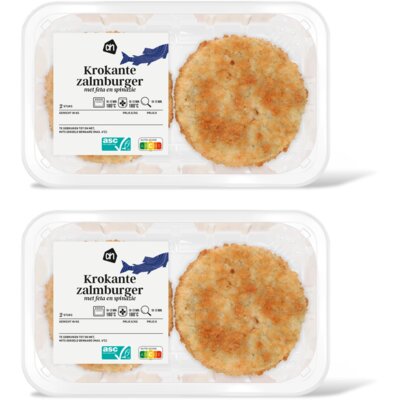 pdp-image-AH Krokante zalmburger feta spinazie 2-pack