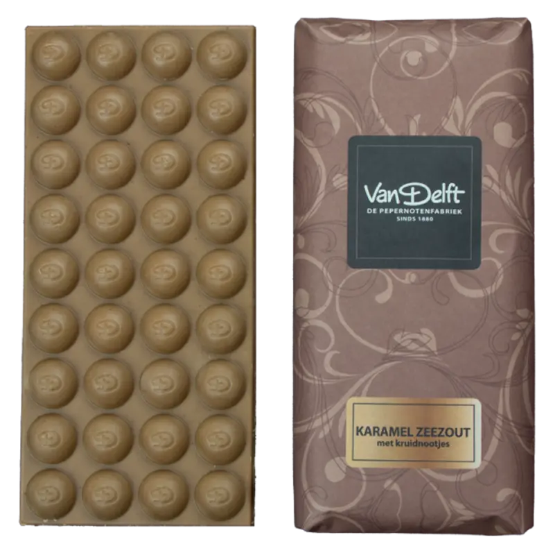 Van Delft Chocolade reep karamel zeezout