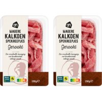 Een afbeelding van AH Magere spekreepjes kalkoen 2-pack