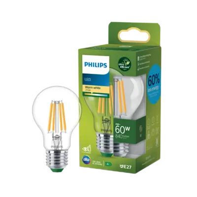 pdp-image-Philips Led fil standaard E27 60W helder