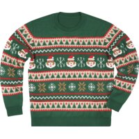 Een afbeelding van AH Kersttrui L groen gebreid