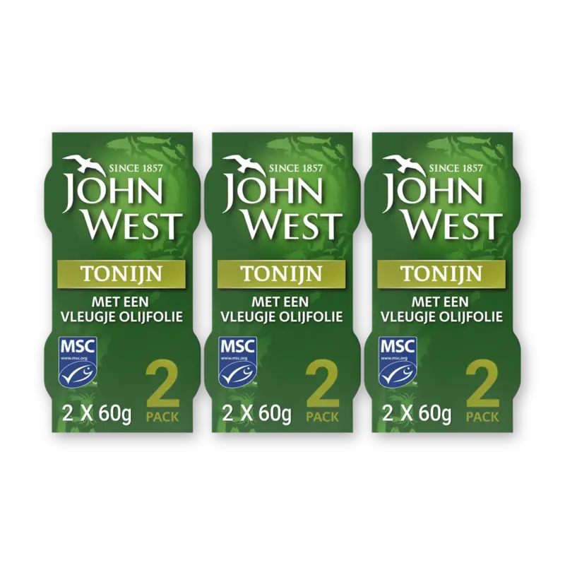 John West Tonijn vleugje olijfolie 2-pack 3-pack