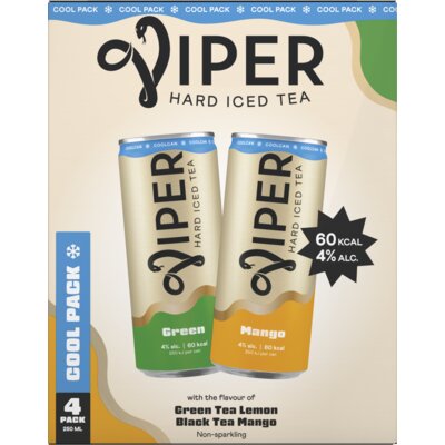 pdp-image-Viper Hard iced tea green & mango cool 4-pack