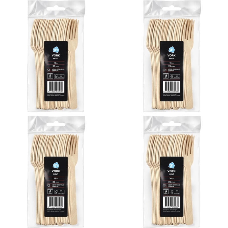 Een afbeelding van AH BBQ disposable vork 4-pack
