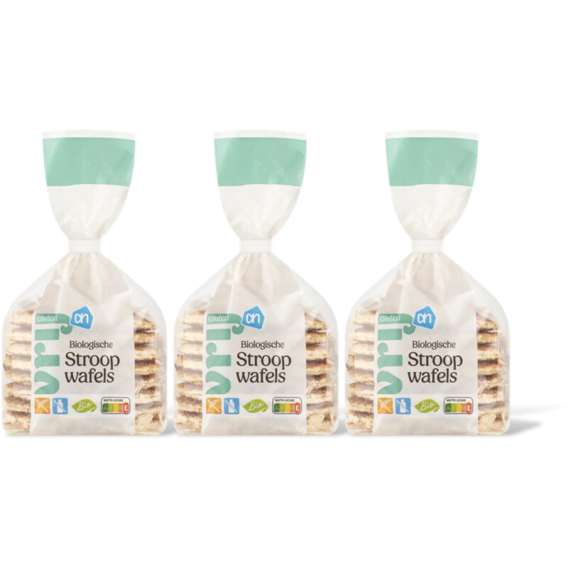 AH Glutenvrij Biologisch stroopwafels 3-pack