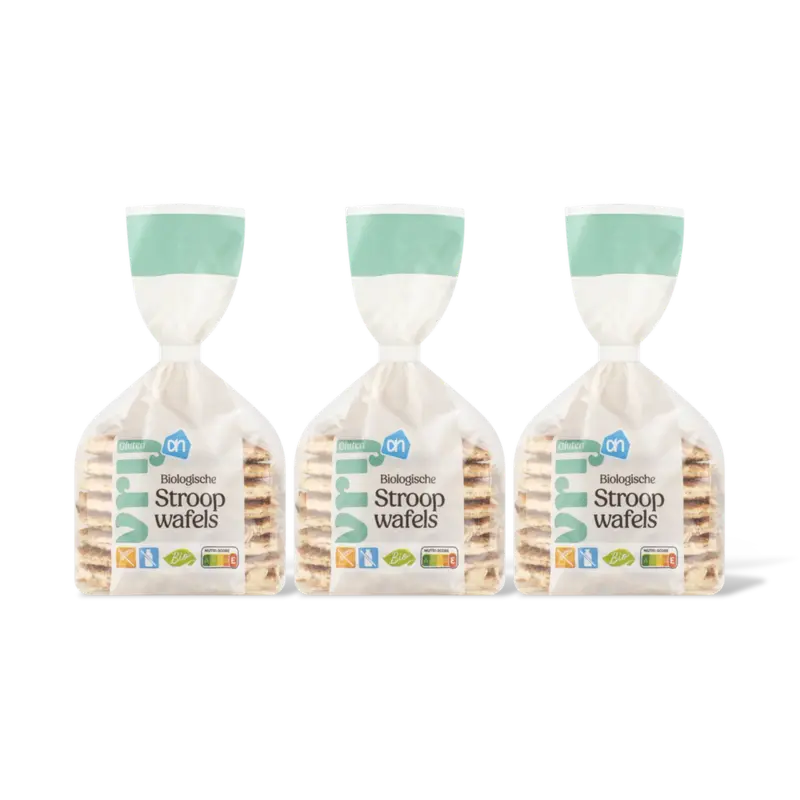 AH Glutenvrij Biologisch stroopwafels 3-pack