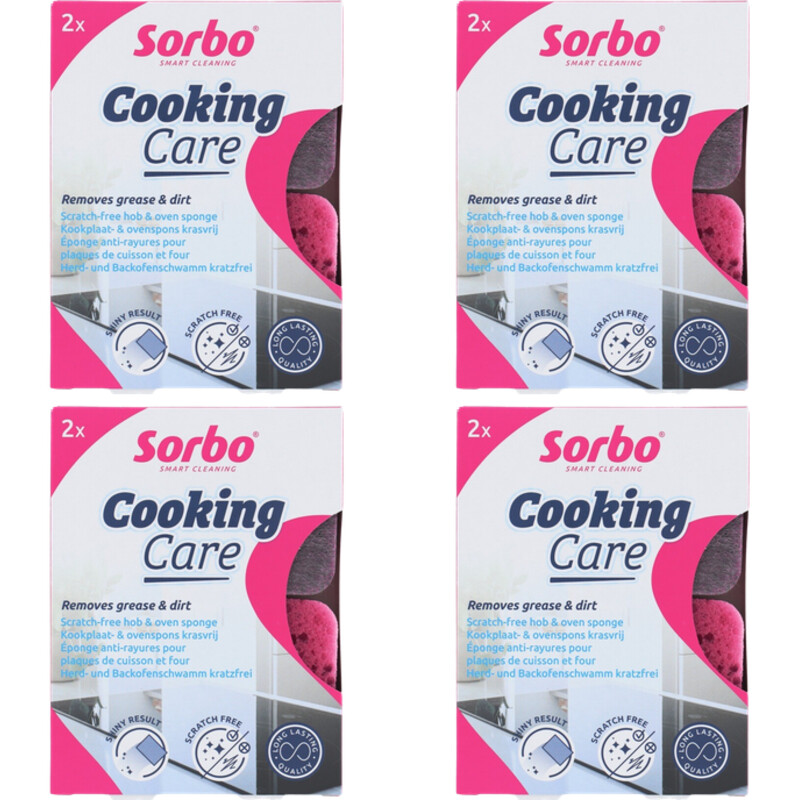 Een afbeelding van Sorbo Cooking kookplaat- & ovenspons 4-pack