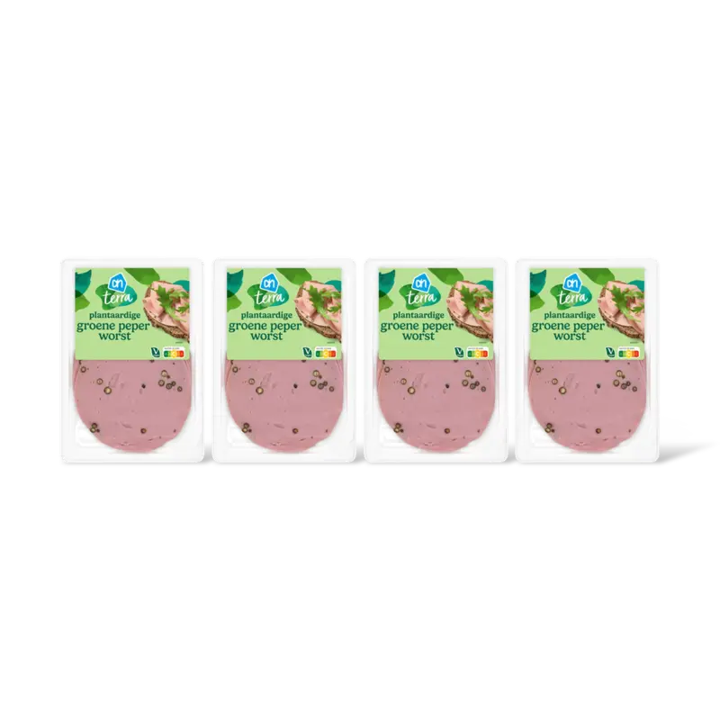 AH Terra Plantaardige groene peper worst 4-pack