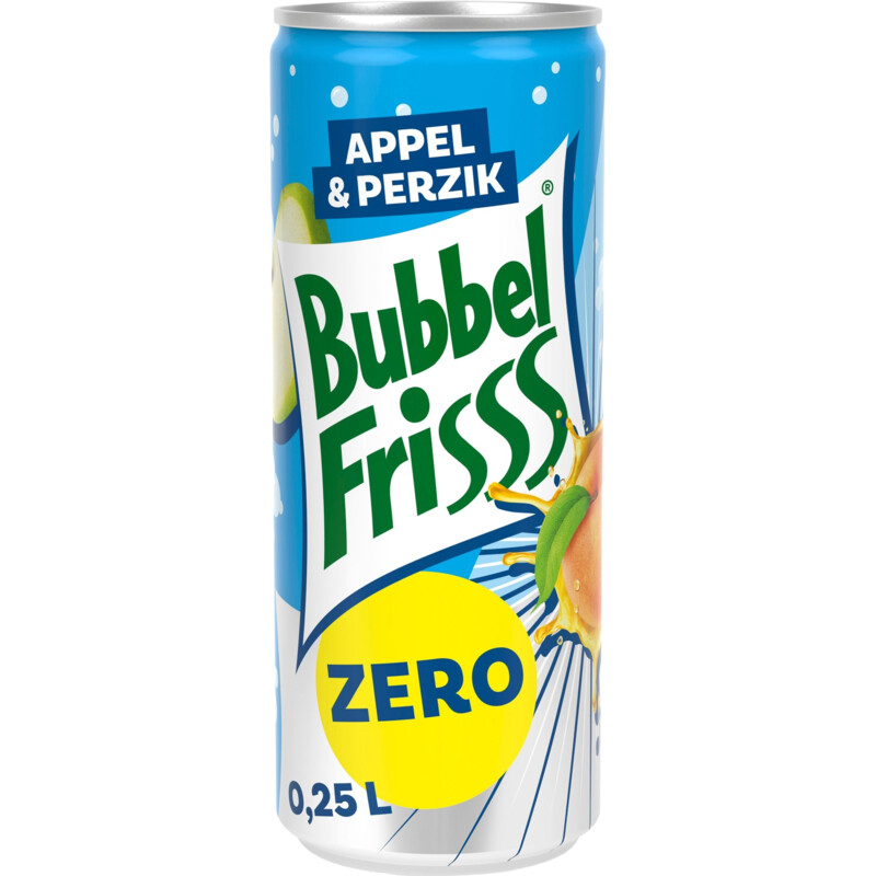 Een afbeelding van DubbelFrisss Bubbelfrisss appel & perzik zero