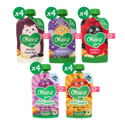 pdp-image-Olvarit Knijpfruit/groente 12+mnd babyvoed 20pck