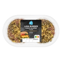 AH Lava burger cheese jalapeño