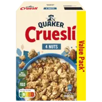 Quaker Cruesli 4 nuts value pack