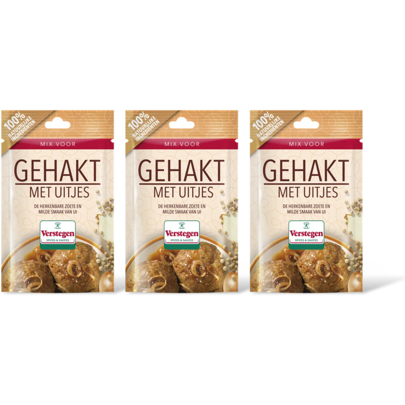 Verstegen Kruidenmix gehakt met uitjes 3-pack