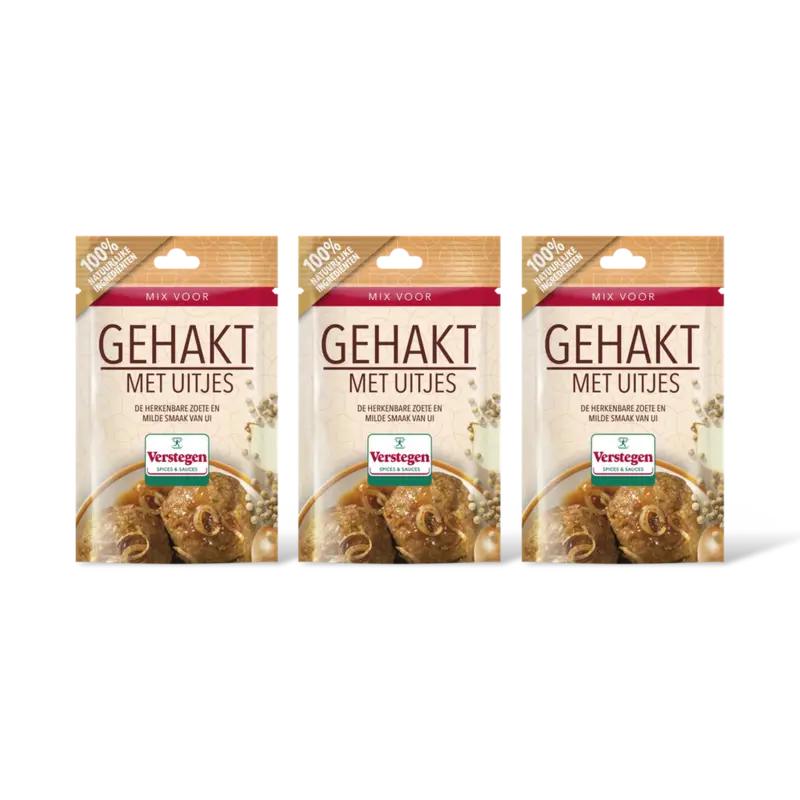 Kruidenmix gehakt met uitjes 3-pack