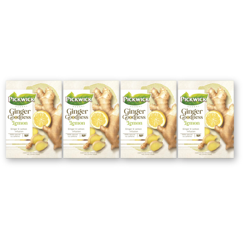 Pickwick Ginger goodness lemon kruidenthee 4-pack