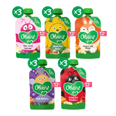 pdp-image-Olvarit Knijpfruit 12+ mnd variatiemenu 15-pack
