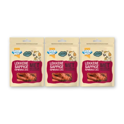 pdp-image-Good boy Lekkere sappige kipworstjes 3-pack